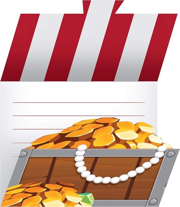 Pirate Treasure Pirate Invitations (Folded) - 8 Count (Party Supplies) {Creative Converting} - Image 3