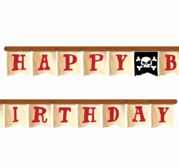 Pirate Treasure Jointed Birthday Banner - 1 Count (Party Supplies) {Creative Converting}