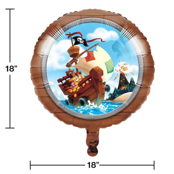 Pirate Treasure 18" Foil Balloon - 1 Count (Party Supplies) {Creative Converting} - Image 3
