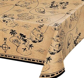 Pirate Treasure 102" x 54" Plastic Table Covering - 1 Count (Party Supplies) {Creative Converting}