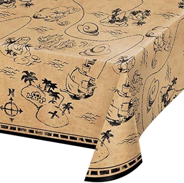 Pirate Treasure 102" x 54" Plastic Table Covering - 1 Count (Party Supplies) {Creative Converting}