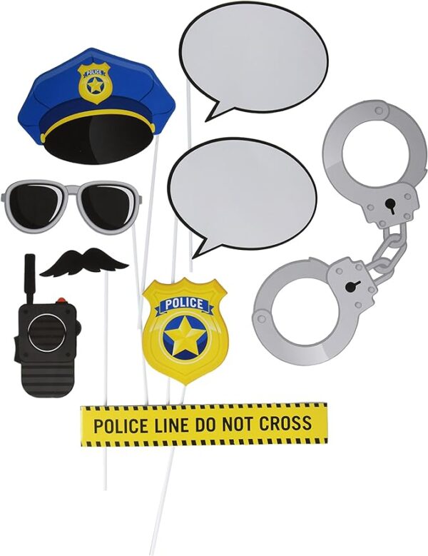 Police Party Photo Booth Props - 10 Count (Party Supplies) {Creative Converting} - Image 2