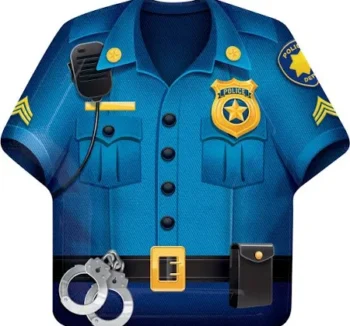 Police Party Police Shirt Dinner Plate 9" - 8 Count (Party Supplies) {Creative Converting}