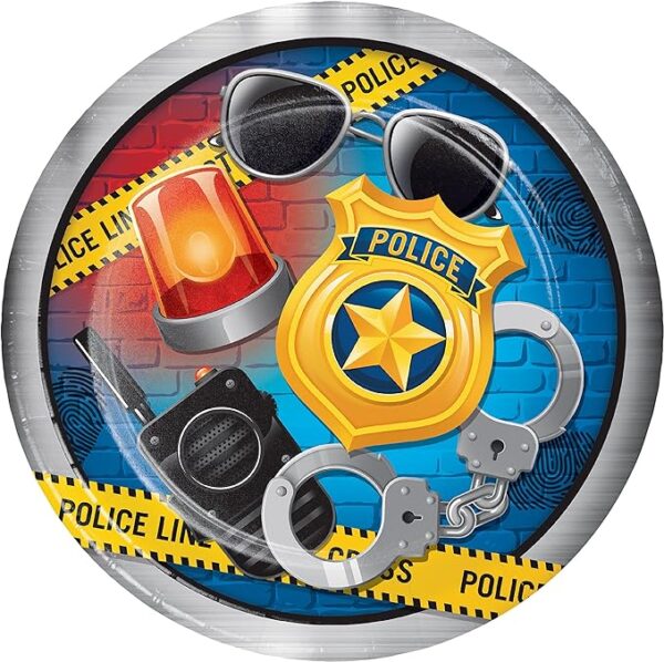 Police Party Dinner Plate - 8 Count (Party Supplies) {Creative Converting}