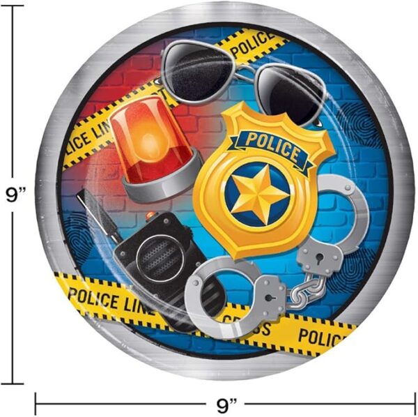 Police Party Dinner Plate - 8 Count (Party Supplies) {Creative Converting} - Image 3