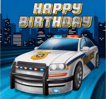Police Party 'Happy Birthday' Luncheon Napkins - 16 Count (Party Supplies) {Creative Converting}