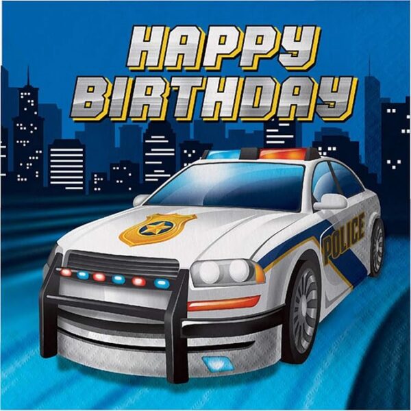 Police Party 'Happy Birthday' Luncheon Napkins - 16 Count (Party Supplies) {Creative Converting}