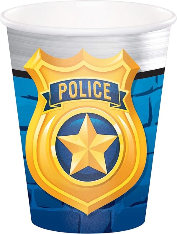 Police Party Hot/Cold Paper Cups 9oz - 8 Count (Party Supplies) {Creative Converting}