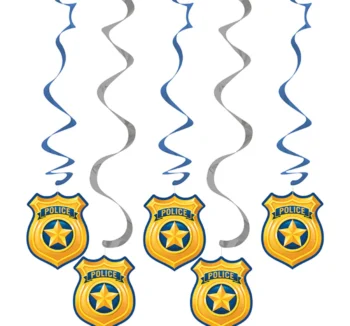 Police Party Dizzy Danglers 30" and 39" - 5 Count (Party Supplies) {Creative Converting}
