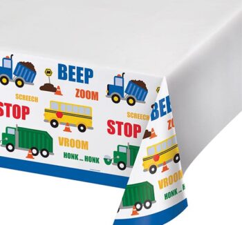 Traffic Jam 48" x 88" Plastic Table Covering - 1 Count (Party Supplies) {Creative Converting}