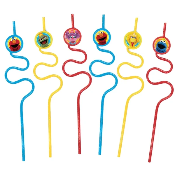 Sesame Street Silly Straws - 12 Count (Party Supplies)