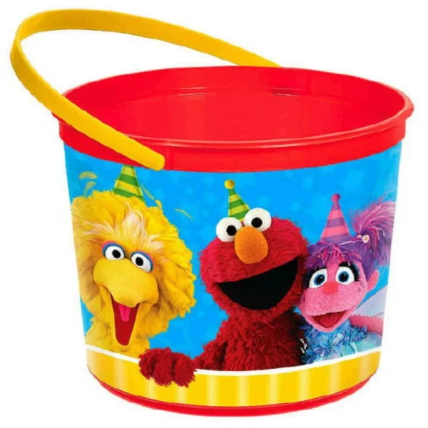 Sesame Street Favor Container/Bucket - 1 Count (Party Supplies, Party Favors)