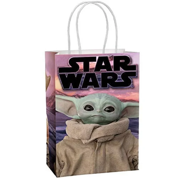 Star Wars 'The Mandalorian' Paper Bags - 1 Count (Party Supplies, Party Favors)