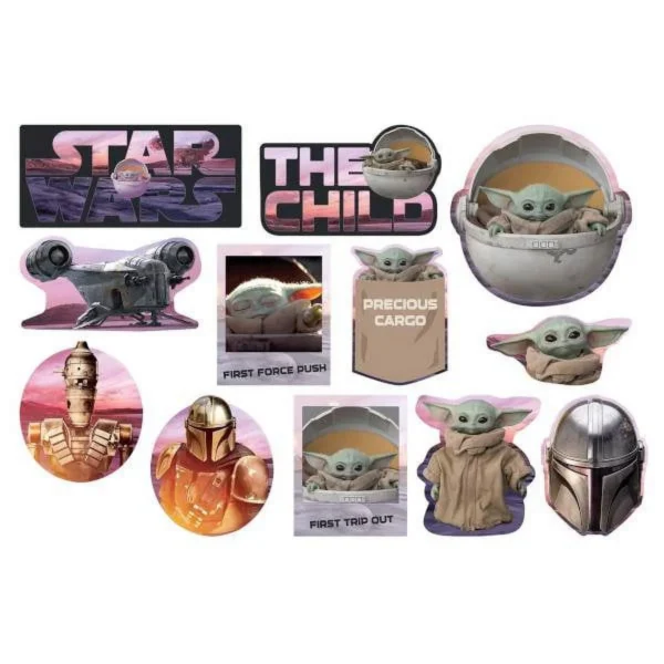 Star Wars 'The Mandalorian' Paper Cutouts - 12 Count (Party Supplies)