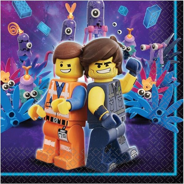 The Lego Movie 2 Luncheon Napkins - 16 Count (Party Supplies)