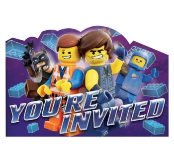 The Lego Movie 2 Party Invitations - 8 Count (Party Supplies)