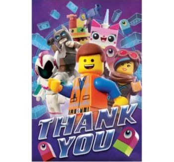 The Lego Movie 2 Thank You Cards - 8 Count (Party Supplies)