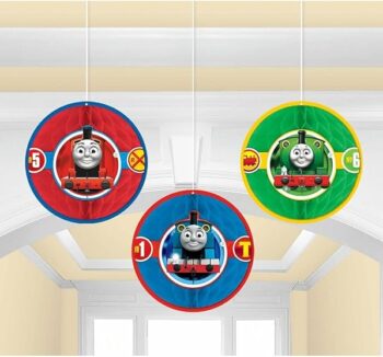 Thomas the Train Honeycomb Decorations - 3 Piece Count (Party Supplies)