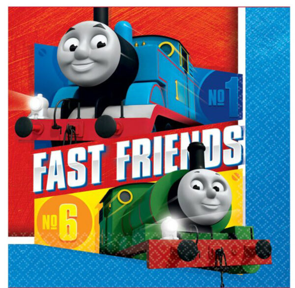 Thomas the Train Luncheon Napkin - 16 Piece Count (Party Supplies)