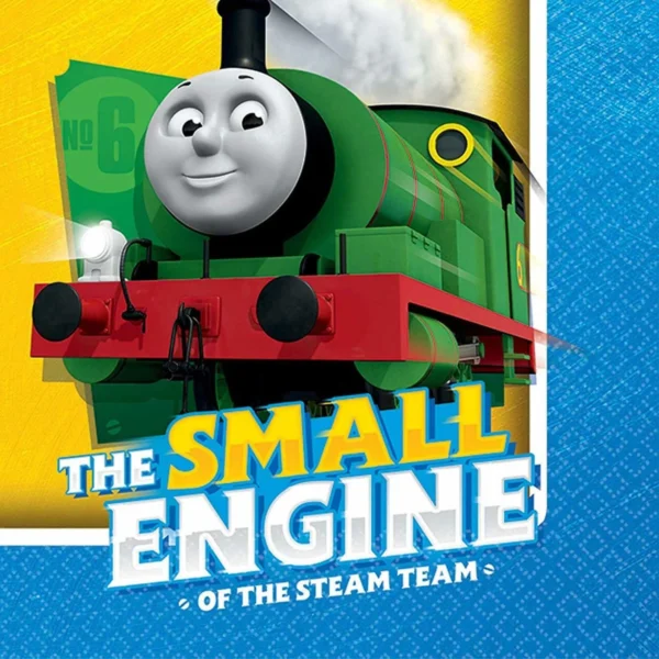 Thomas the Train Paper Beverage Napkin - 16 Piece Count (Party Supplies)