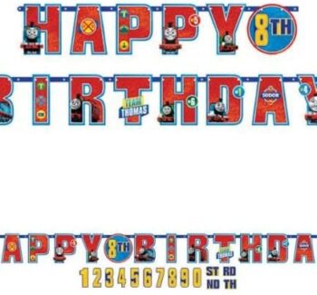 Thomas the Train Jumbo Add-An-Age Letter Banner - 1 Count (Party Supplies)