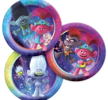 Trolls World Tour Dessert Plate 7" - 8 Count (Party Supplies)
