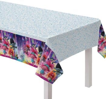Trolls World Tour Plastic Table Covering 54" x 96" - 1 Count (Party Supplies)