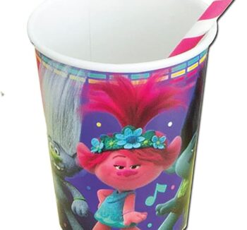 Trolls World Tour 9oz Hot/Cold Paper Cups  - 8 Count (Party Supplies)