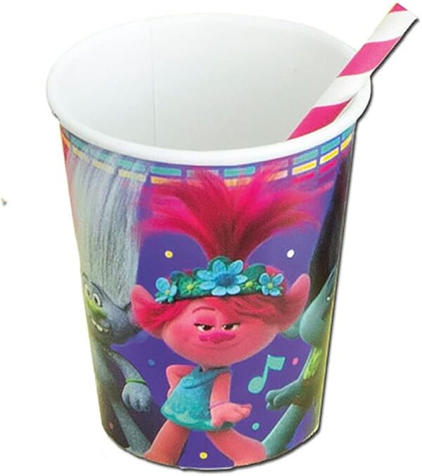 Trolls World Tour 9oz Hot/Cold Paper Cups  - 8 Count (Party Supplies)