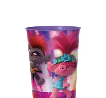 Trolls World Tour 16oz Plastic Cups - 1 Count (Party Supplies)